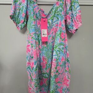 Lilly Pulitzer Kids Dress - Pink and Green Floral